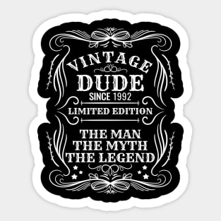 Vintage Dude 1992 Gift Sticker